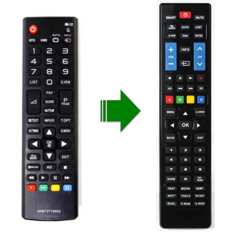 Télécommande universelle pour télécommande LG Smart TV Tous les