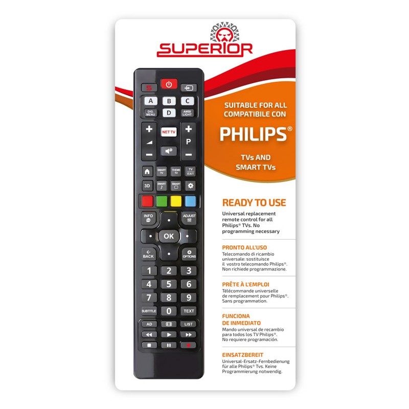 Philips Universal remote control SRP6011, the ideal replacement solution
